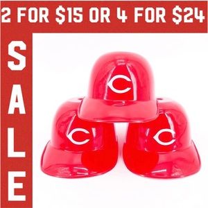 🔴 Cincinnati Reds MLB Baseball 90s vintage Laich ice cream helmets set of 3